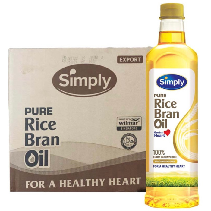 Simply Rice Bran Oil 1L - 12 Bottles