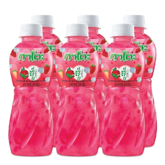 KATO 25% Strawberry Juice with Nata De Coco 320g