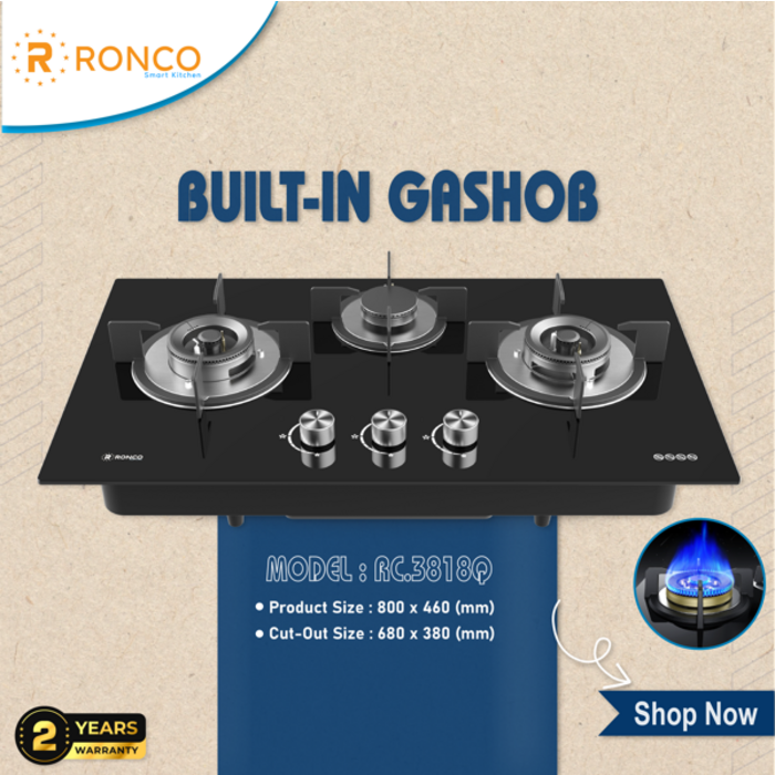 Built- in gas hob